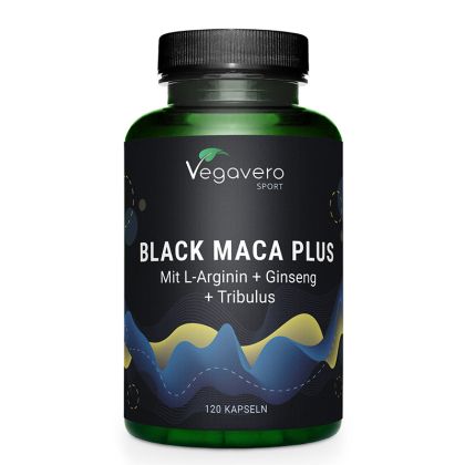 Комплекс с Черна мака, L-Аргинин, азиатски женшен и трибулус терестрис | Black Maca mit L-Arginin + Ginseng + Tribulus | Vegavero, 120 капс. 