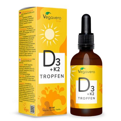 Витамин D3 + K2 х 60 ml капки | D3+K2 Tropfen | Vegavero, 60 мл капки 