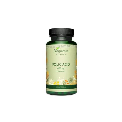 Фолиева киселина (метил фолат) 400 µг | Folic Acid Quatrefolic® | Vegavero, 120 капс. 
