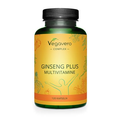 Азиатски женшен + мултивитамини | Ginseng plus multivitamine | Vegavero, 120 капс. 