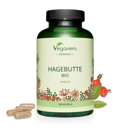 Шипки, БИО 700 мг | Hagebutte Bio Rosehip | Vegavero, 180 капс. 