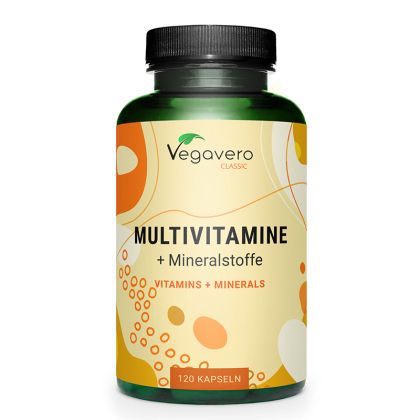 Мултивитамини и минерали (веган формула) | Multivitamine + Mineralstoffe | Vegavero, 120 капс. 
