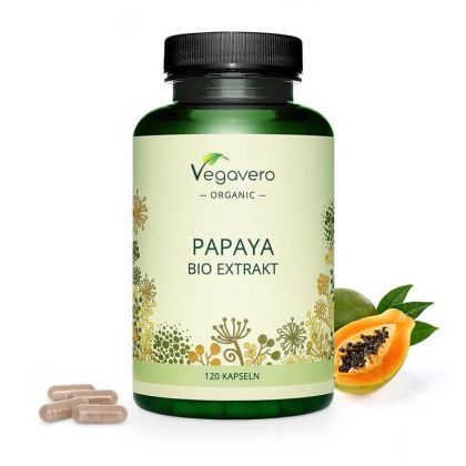 Папая БИО екстракт | Papaya BIO Extrakt | Vegavero, 120 капс. 