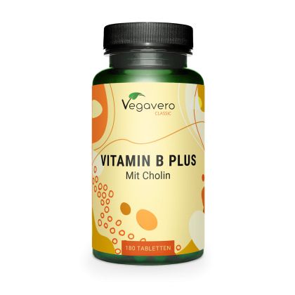 Витамин В Комплекс с холин | Vitamin B Plus (mit cholin) | Vegavero, 180 табл. 