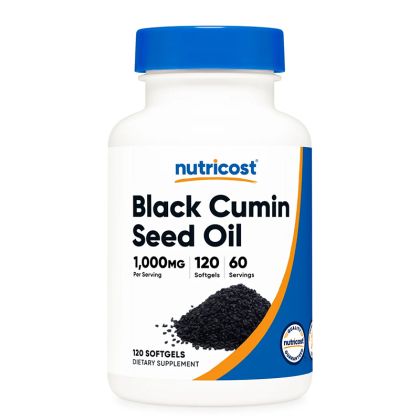 Черен кимион (масло от семена) 500 мг | Black Cumin Seed Oil | Nutricost, 120 софтгел капс.
