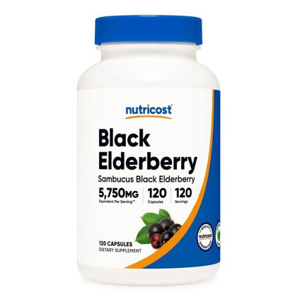 Черен бъз 575 мг | Black Elderberry | Nutricost, 120 капс.