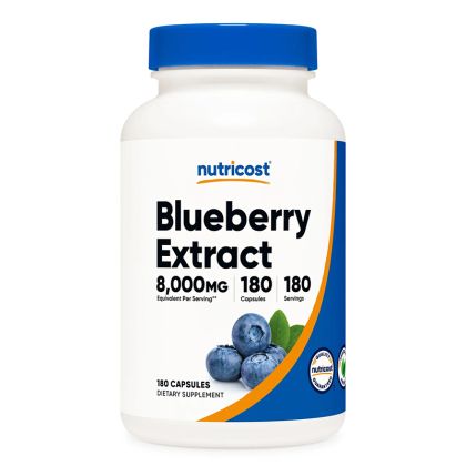 Синя боровинка | Blueberry Extract | Nutricost, 180 капс.
