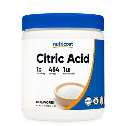Лимонена киселина | Citric Acid Powder | Nutricost, 454 г прах