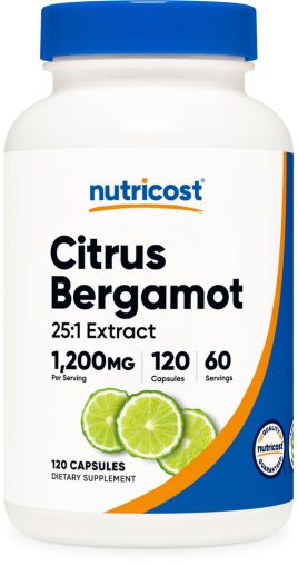 Бергамот (екстракт от плод) 600 мг | Citrus Bergamot | Nutricost, 120 капс.
