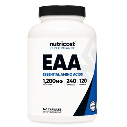 Есенциални аминокиселини | EAA (Essential Amino Acids) | Nutricost, 240 капс.