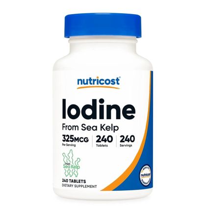 Йод 325 µг | Iodine | Nutricost, 240 табл.