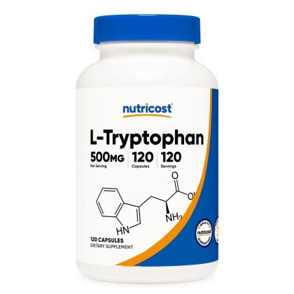 L-Триптофан 500 мг | L-Tryptophan | Nutricost, 120 капс.