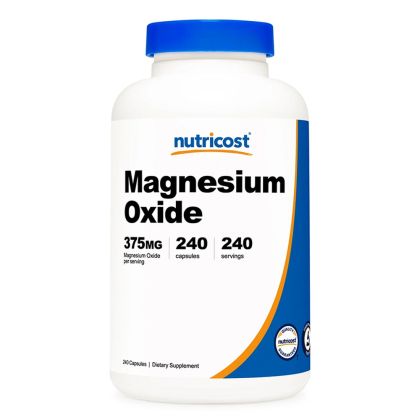 Магнезий (оксид) 210 мг | Magnesium Oxide | Nutricost, 240 капс.