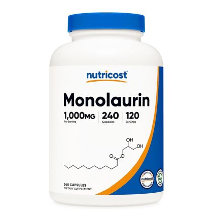 Монолаурин 500 мг | Monolaurin | Nutricost, 240 капс. 