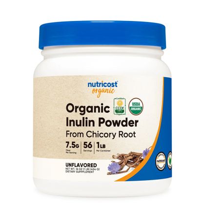 Инулин (органик) | Organic Inulin Powder | Nutricost, 454 гр. прах 