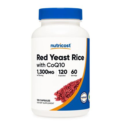 Червен ориз (дрожди) + Коензим Q10 | Red Yeast Rice with CoQ10 | Nutricost, 120 капс.