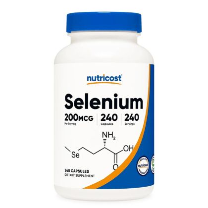Селен (L-селенометионин) 200 µг | Selenium | Nutricost, 240 капс.