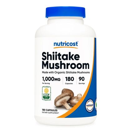 Шийтаке 500 мг | Shiitake Mushroom | Nutricost, 180 капс.