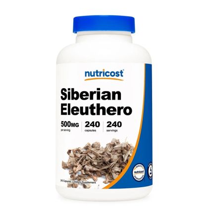 Сибирски женшен 500 мг | Siberian Eleuthero | Nutricost, 240 капс.