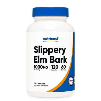 Червен бряст (кора) 500 мг | Slippery Elm Bark | Nutricost, 120 капс.