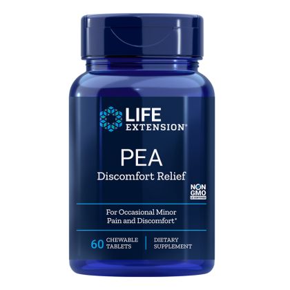 ПЕА  ( Палмитоилетаноламид ) 600 мг | Discomfort Relief | Life Extension, 60 дъвчащи табл. 