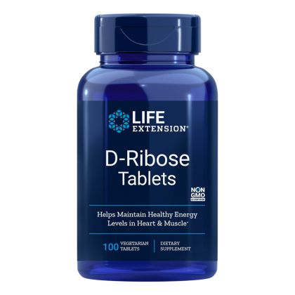 Д - Рибоза 1020 мг | D-Ribose | Life Extension, 100 табл. 