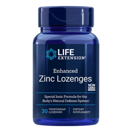 Цинк (ацетат) 18.75 мг | Enchanced  Zinc Lozenges | Life Extension, 30 V табл. за смучене 