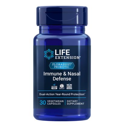 Пробиотик Имунна и Назална защита | Florassist® Immune and Nasal Defense | Life Extension, 30 V капс. 