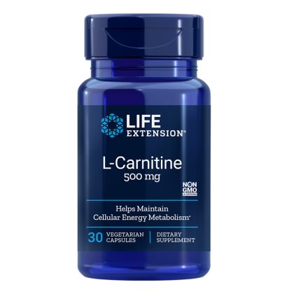 L-Карнитин (тартарат) 500 мг | L-Carnitine | Life Extension, 30 капс.