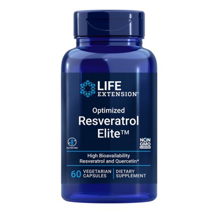Ресвератрол + Кверцетин | Optimized Resveratrol | Life Extension, 60 V капс. 