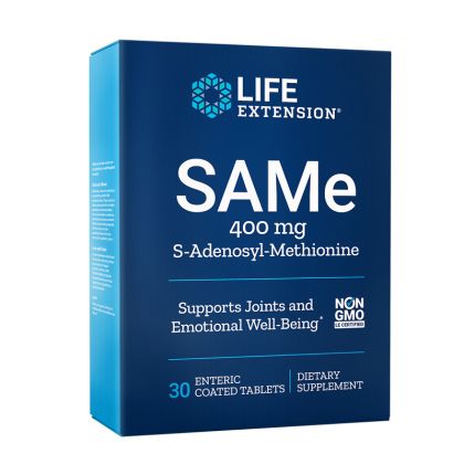 САМ-е 400 мг | SAMe (S-Adenosyl-Methionine) | Life Extension, 30 табл. 