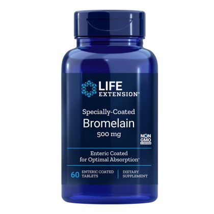 Бромелаин 500 мг | Specially Coated Bromelain | Life Extension, 60 табл. 