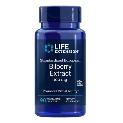 Европейска Синя боровинка (стандартизиран екстракт) 100 мг | Standardized European Blueberry Extract | Life Extension, 90 капс. 