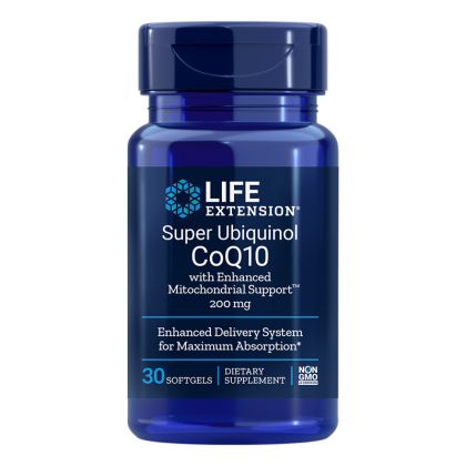Коензим Q10 ( убиквинол ) 200 мг | Super Ubiquinol CoQ10 | Life Extension, 30 софтгел капс. 