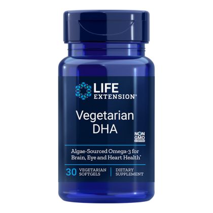 Растителна DHA | Vegetarian Sourced DHA | Life Extension, 30 софтгел капс. 