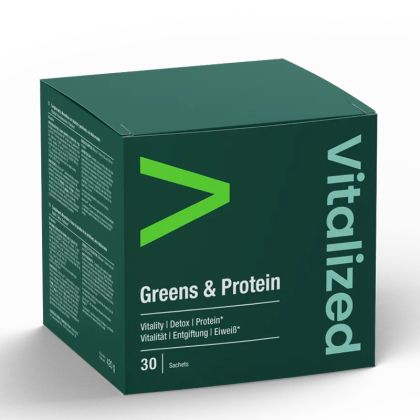 Зелени храни + протеини | Vitalized Greens and Protein | Life Extension, 30 сашета 