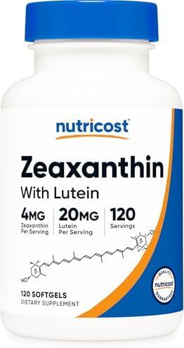 Зеаксантин с Лутеин | Zeaxanthin with Lutein | Nutricost, 60 дражета 
