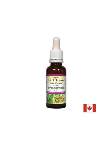 Био масло от Риган | Oil of Oregano Organic | Natural Factors, 30 мл / 187 дози 
