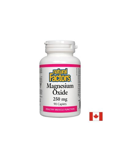 Magnesium Oxide/ Магнезий (оксид) 250 mg х 90 каплети Natural Factors