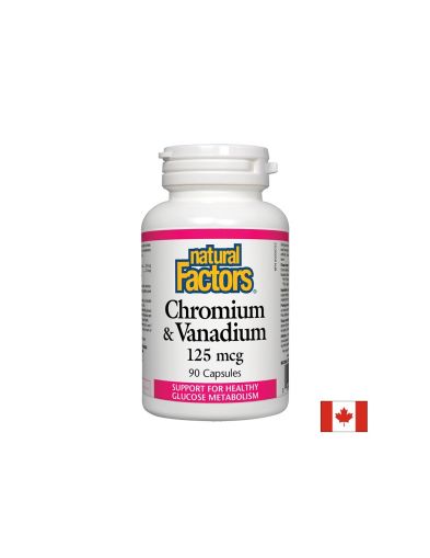 Chromium & Vanadium/ Хром & Ванадий х 90 капсули Natural Factors