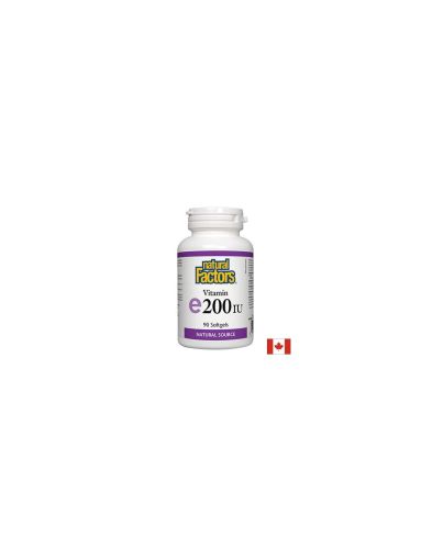 Vitamin E/ Витамин Е (d-алфа токоферол) 200 IU х 90 софтгел капсули Natural Factors