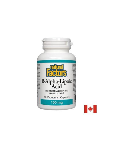 R-Alpha-Lipoic Acid/ Алфа-липоева киселина (R-форма) 100 mg x 60 капсули Natural Factors