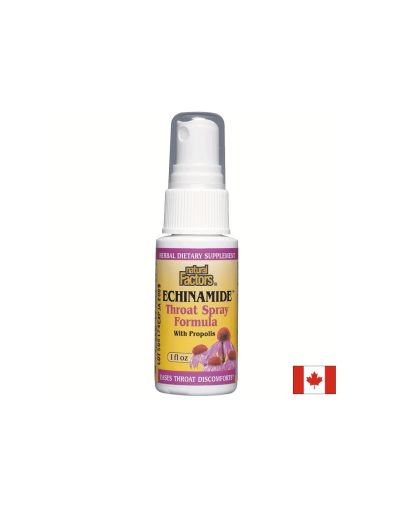 Спрей за гърло с ехинацея и прополис  | Throat Spray Formula | Natural factors, 30 мл/ 50 дози 