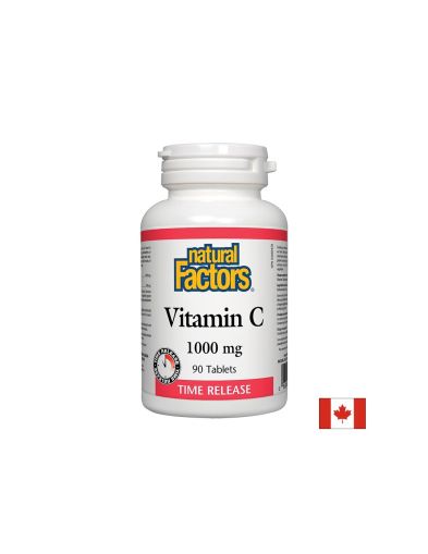 Vitamin C/ Витамин С 1000 mg и Биофлавони х 90 таблетки с удължено освобождаване Natural Factors