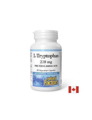Л- Триптофан 220 мг | L- Tryptophan | Natural Factors, 90 капс. 