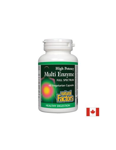  Мулти ензими | Multi Enzyme Full Spectrum | Natural Factors, 60 капс. 