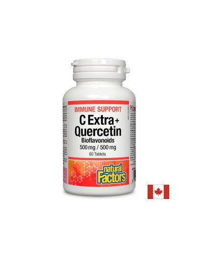 Immune Support C Extra + Quercetin Bioflavonoids / Имунна подкрепа с витамин С и кверцетин, 60 таблетки Natural Factors