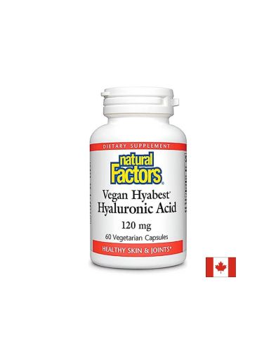 Хиалуронова киселина Hyabest® - За кожата и ставите, 120 mg, 60 капсули Natural Factors