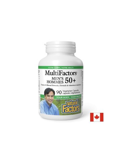 Витамини и Минерали за Мъже 50+ MultiFactors, 90 V капсули Natural Factors
