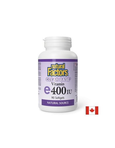 Антиоксидант - Витамин E Clear Base, 400 IU х 90 софтгел капсули Natural Factors